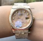Copy Rolex Datejust All Gold Diamond Bezel Gold MOP Dial Man's Watch